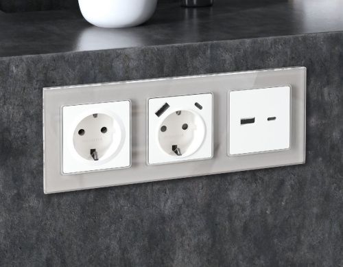 Рамка трехместная Ambrella Volt Platos (Платос) AF330403 - фото 2