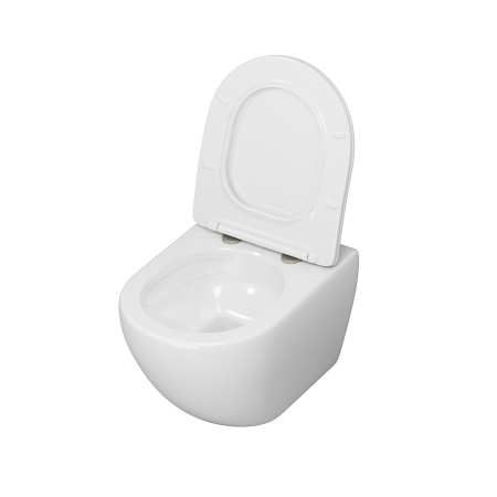 Унитаз подвесной Grossman Торнадо GR-4457SQ белый с сиденьем микролифт безободковый смыв торнадо