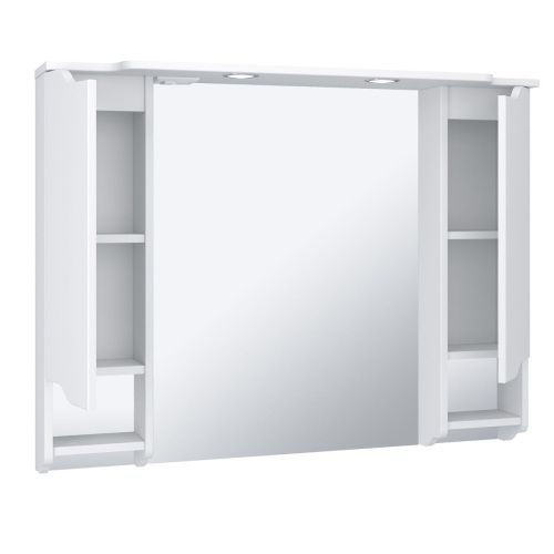 Зеркало-шкаф RUNO Стиль 1119 105х80 подвесной цвет белый - фото 2