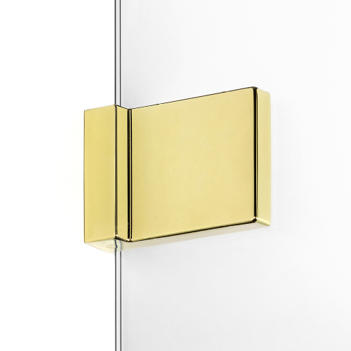 Душевая перегородка New Trendy AVEXA Gold EXK-7060 110х200 стекло прозрачное профиль золото глянцевое - фото 3