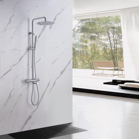 Душевая стойка Allen Brau Priority 5.31A10-00 настенная цвет хром