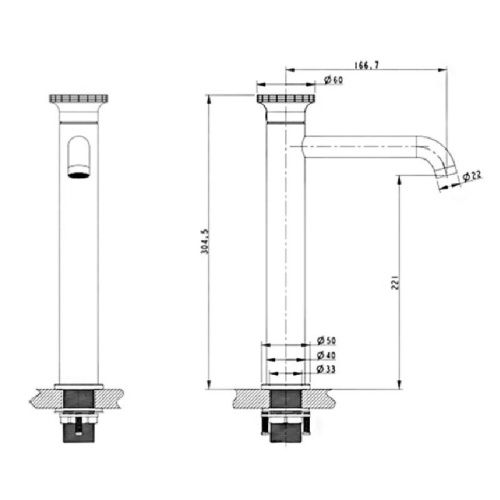 Смеситель Bronze de Luxe OMG! 9008W-Y на раковину белый - фото 3