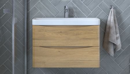 Тумба под раковину Velvex CLAY tpCLA.80.2Y-230 80х40 подвесная цвет коричневый