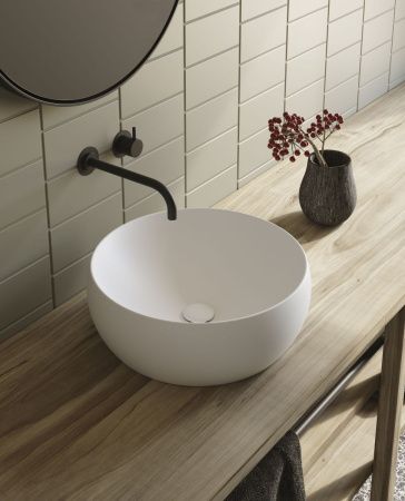 Раковина из сантехнического фарфора Galassia Dream 7333 50х50 накладная цвет белый