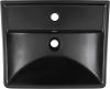 Раковина керамическая Aquanet Ирис 00329246 50х40 полувстраиваемая цвет черный 1 отверстие под смеситель