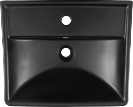 Раковина керамическая Aquanet Ирис 00329246 50х40 полувстраиваемая цвет черный 1 отверстие под смеситель