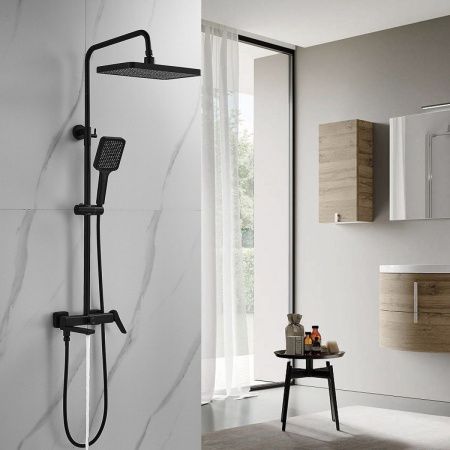 Душевая стойка Raffine F3699H настенная цвет черный