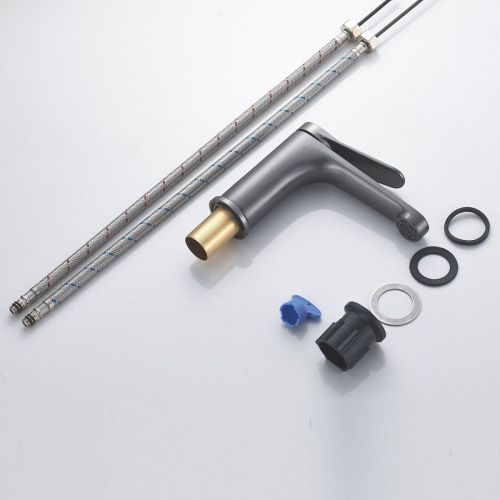 Смеситель Shevanik S6201T на раковину оружейная сталь - фото 4