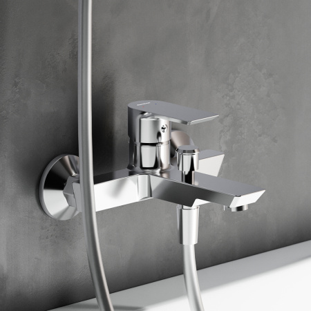 Смеситель для ванны и душа Damixa Apollo 471000001 настенный хром без термостата