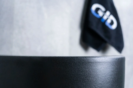 Раковина керамическая Gid Autonomo 81110 40х40 напольная цвет черный без отверстий под смеситель