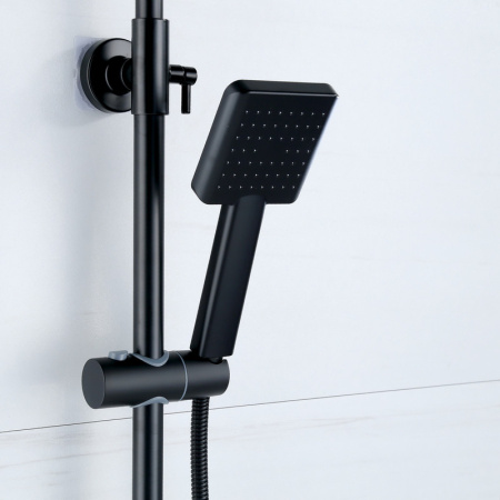 Душевая стойка Bond Cube B01-8488 настенная цвет черный матовый