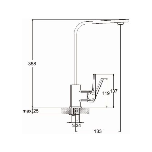 Смеситель для кухни G.Lauf LEF LEF4-B232 на столешницу хром - фото 3