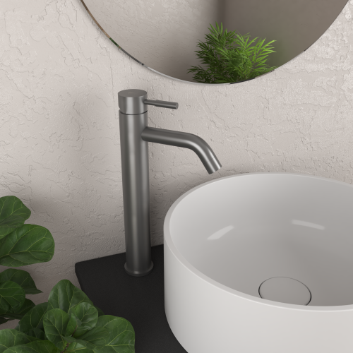 Смеситель Rush Melos SUS1101-12Grey на раковину графит - фото 3