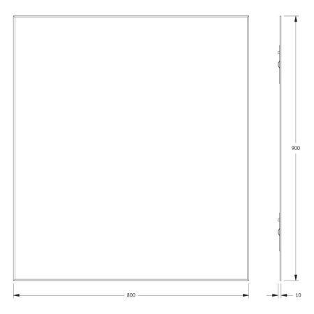 Зеркало Evoform Standard BY 0227 80х90 подвесное
