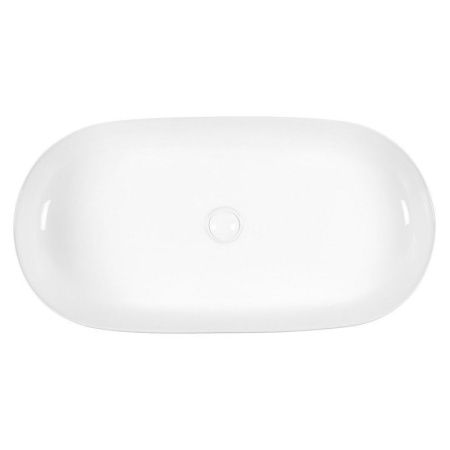 Раковина из сантехнического фарфора Bond Oval S51-800 80х40 накладная цвет белый без отверстий под смеситель