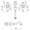 Смеситель для раковины Webert Dorian DO750404015 настенный хром