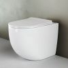 Унитаз приставной Ceramica Nova MIA CN1810 белый с сиденьем микролифт безободковый душевой смыв