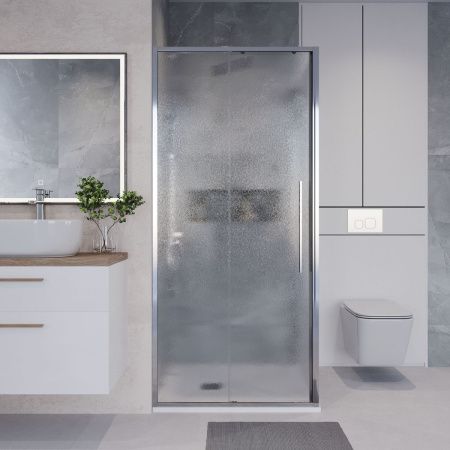 Душевой уголок Niagara Nova NG-65-11CH-CH100-34 110х100 стекло шиншилла профиль хром без поддона