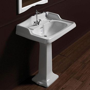 Раковина из сантехнического фаянса Simas Arcade AR834bi*1 70х50 подвесная цвет белый 1 отверстие под смеситель