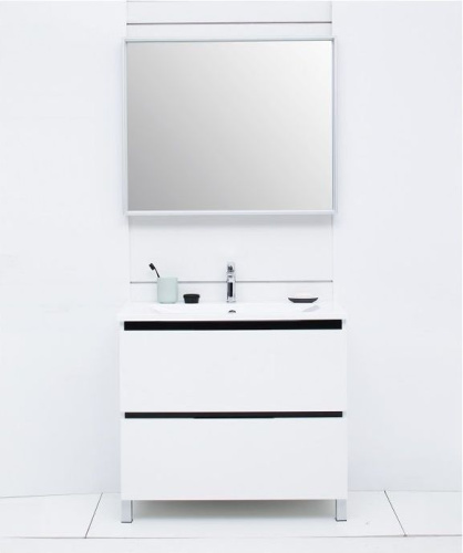 Зеркало в ванную De Aqua Алюминиум AF501900S 90х75 цвет серебро - фото 5