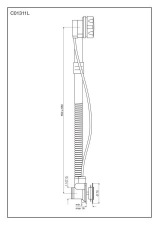 Слив-перелив для ванны Emmevi С01311L/OR цвет золото