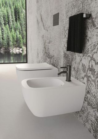 Чаша унитаза подвесная Alice Wunder 45000108 цвет черный без сиденья безободковая