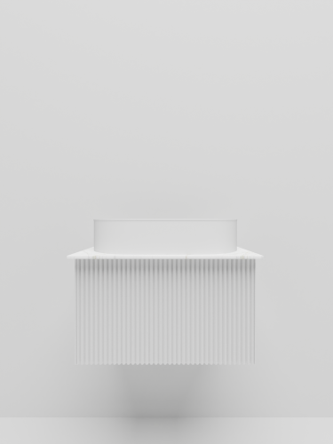 Тумба со столешницей La Fenice TERRA NFNC-01-TER-B-60-3-GG 70х36х47 подвесная цвет белый - фото 2