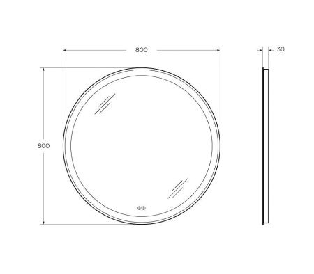 Зеркало с подсветкой Cezares CZR-SPC-MC-800-RGB-TCH 80х80 подвесное