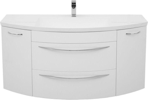 Тумба с раковиной De Aqua Лонг 00186446 140х46х64 подвесная цвет белый - фото 2