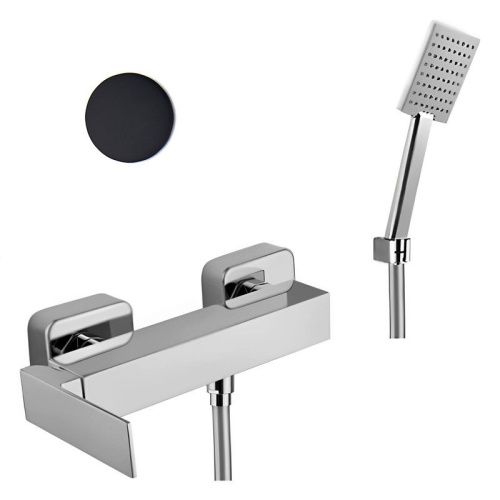 Смеситель для ванны и душа Webert Pegaso PE870101560 настенный черный - фото 2