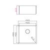 Кухонная мойка Grandex Aqua PROLINE 44 3034133 45х45 цвет серый поверхность матовая