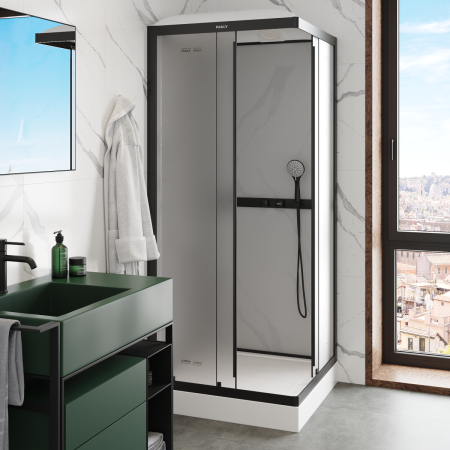 Душевая кабина Parly Frost FQ811B 80х80 квадратная с крышей ориентация универсальная