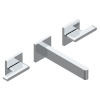 Смеситель для раковины THG Icon-X Metal a manettes U7H-A02-40GB встраиваемый в стену хром