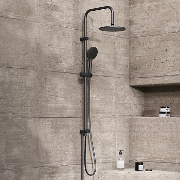 Душевая стойка Damixa Jupiter 977000300 настенная цвет черный