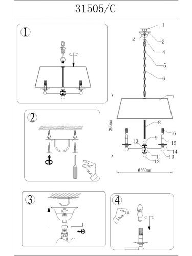 Люстра подвесная Newport 31500 31505/C - фото 2