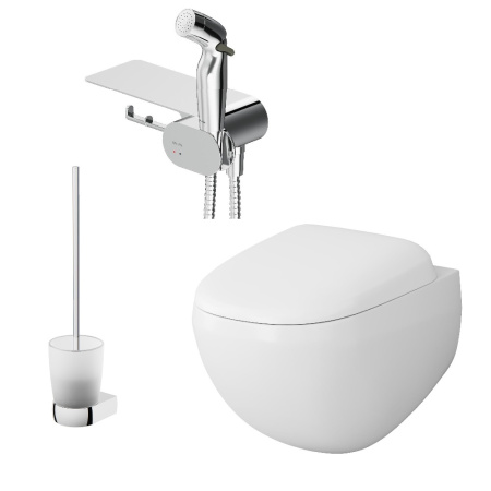 Унитаз подвесной Am.Pm Sensation CK30H0904W белый с сиденьем микролифт безободковый каскадный смыв