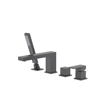 Смеситель Aquatek ЛИБРА AQ1648MB на борт ванны черный