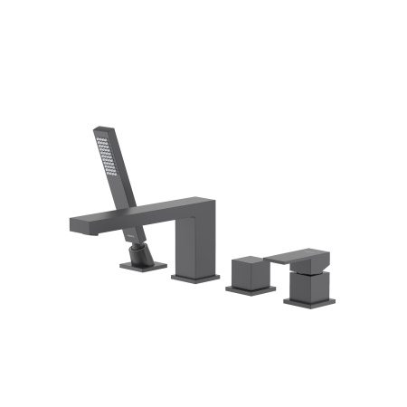 Смеситель Aquatek ЛИБРА AQ1648MB на борт ванны черный матовый без термостата