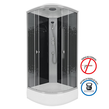 Душевая кабина Niagara Eco 3504 90х90 четверть круга с крышей ориентация универсальная Душевая кабина Niagara Eco 3504 90х90 четверть круга с крышей ориентация универсальная
