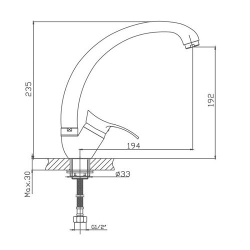 Смеситель для кухни Cron CN4114-2 на мойку хром - фото 3