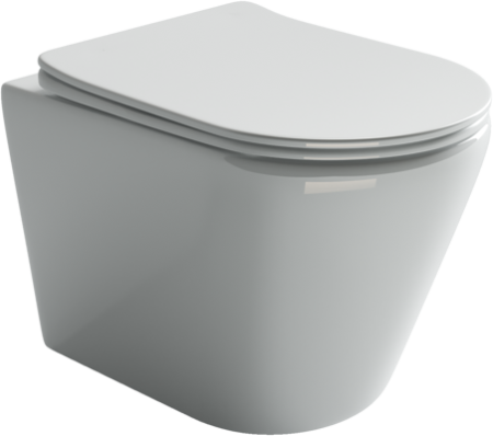 Унитаз подвесной Ceramica Nova HIGHLIGHT CN1804 белый с сиденьем микролифт безободковый душевой смыв