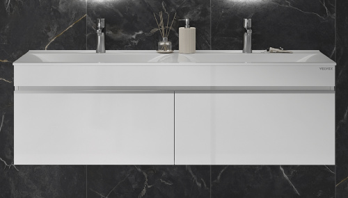 Тумба под раковину Velvex PULSUS tpPUL.140-21 139х48х52 подвесная цвет белый - фото 2