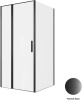 Душевой уголок Allen Brau Priority 3.31030.BBA + 3.31048.BBA 100х100 стекло прозрачное профиль черный без поддона