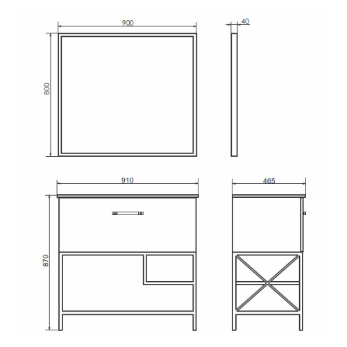 Тумба с раковиной Comforty 00-00009403CF 91x46,5x87 - фото 2