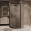 Душевой уголок Grossman Cosmo 301.K33.02.9090.21.02 90х90 стекло текстурное профиль черный без поддона