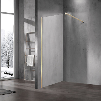 Душевая перегородка Vincea Walk in VSW-1H120CLG 120х200 стекло прозрачное профиль золото матовое