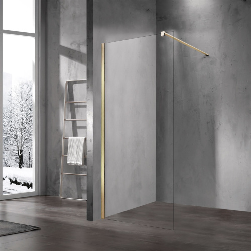 Душевая перегородка Vincea Walk in VSW-1H700CLG 70х200 стекло прозрачное профиль золото матовое
