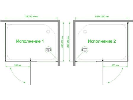 Душевой уголок Royal Bath HPVD RB9120HPVD-C-BL 120х90 стекло матовое профиль черный без поддона