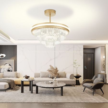 Люстра на штанге Natali Kovaltseva Crystal (Црыстал) LED LAMPS 81115/3C