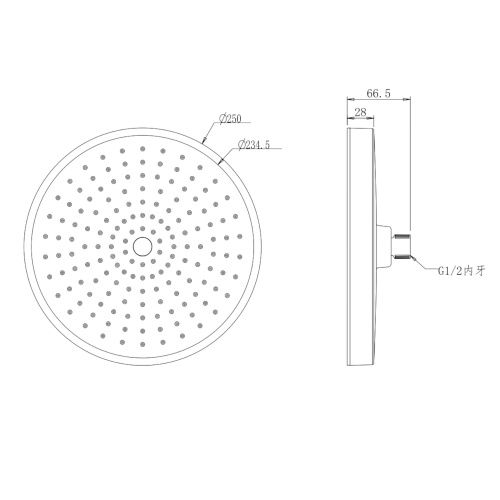 Верхний душ Savol SK-DP10 хром,черный - фото 3